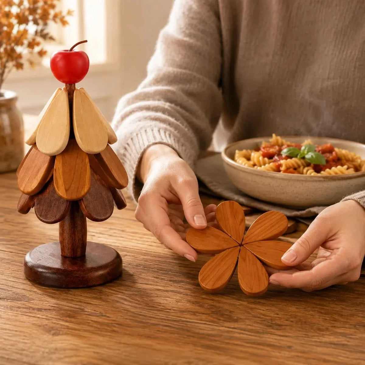 FIRREST – Set de dessous de plat sapin de Noël pour un service de fête facile
