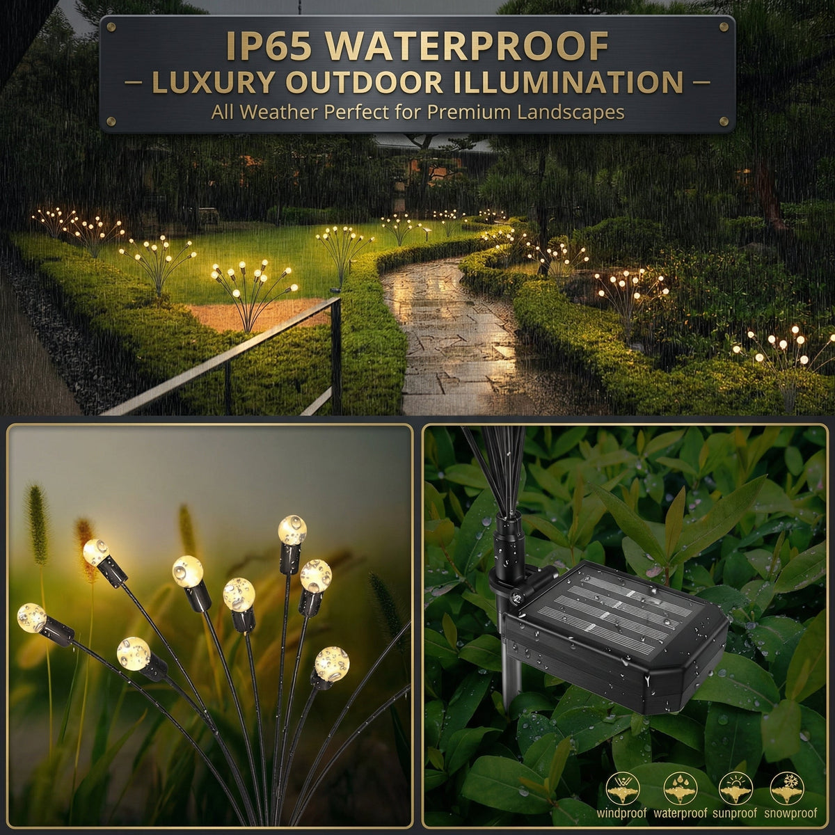 Swivel Solar LED Stake Lights 30 Inch Tall PVC Steel Pathway Garden Decor Automatic Dusk Dawn Sensor Weatherproof Outdoor Landscape Lighting