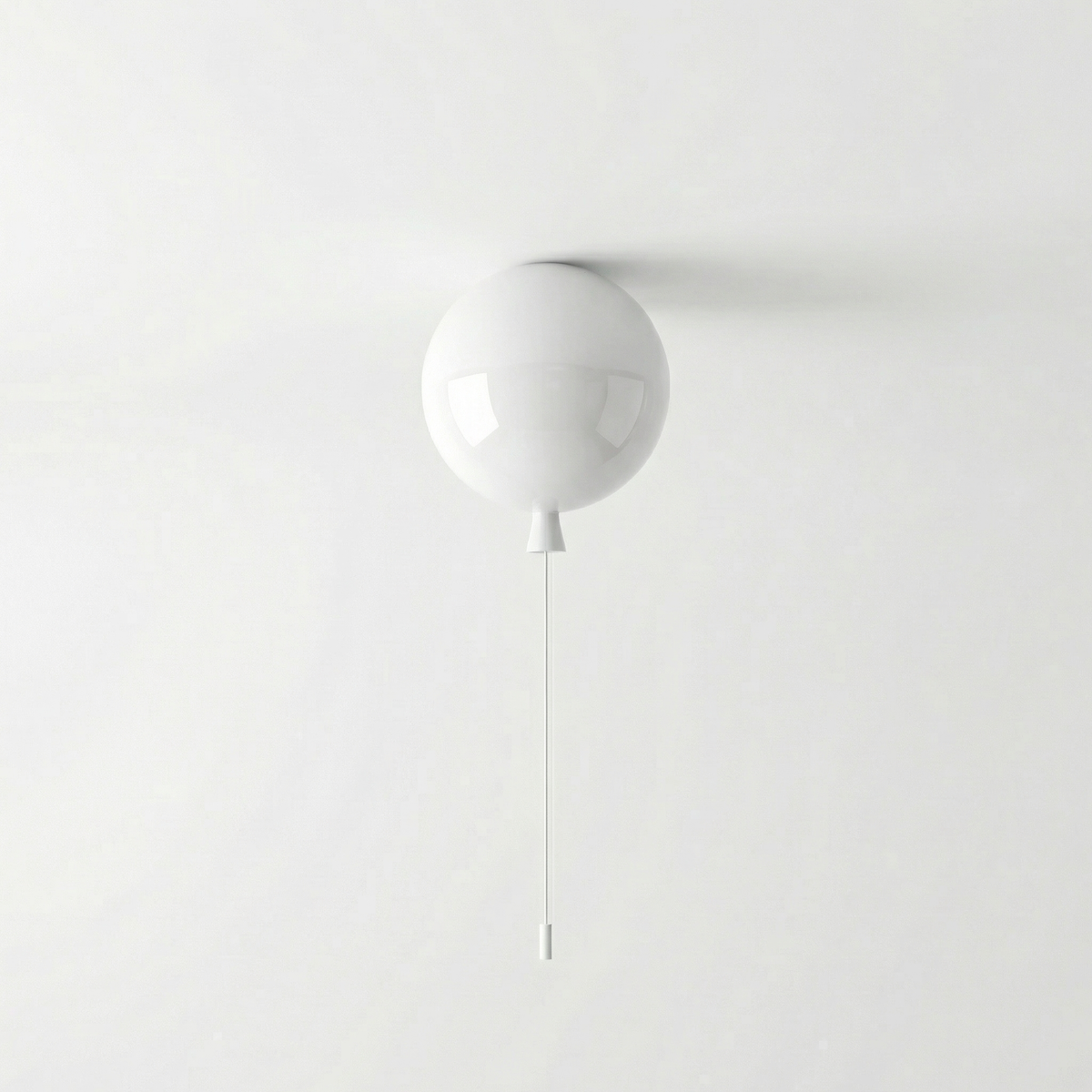 Spherical LED Wall & Ceiling Fixture with Pull Chain in Red Blue Yellow Green Orange White Small Medium Large for Bedroom Playroom Hallway K