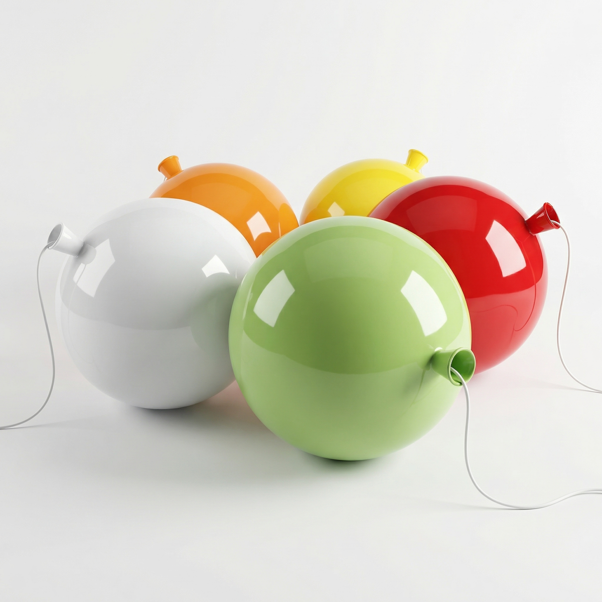 Spherical LED Wall & Ceiling Fixture with Pull Chain in Red Blue Yellow Green Orange White Small Medium Large for Bedroom Playroom Hallway K