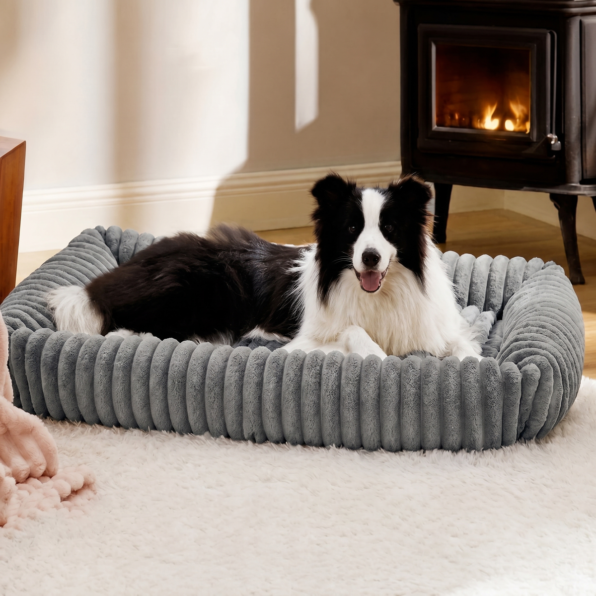 Ortekor Orthopedic High-Resilience Plush Dog Bed (Hand-Washable)