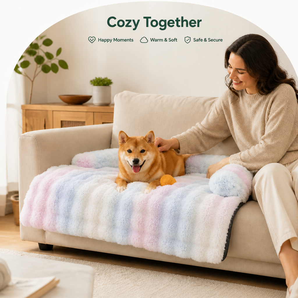 Ortekor Fluffy Plush Washable Bolster Bed