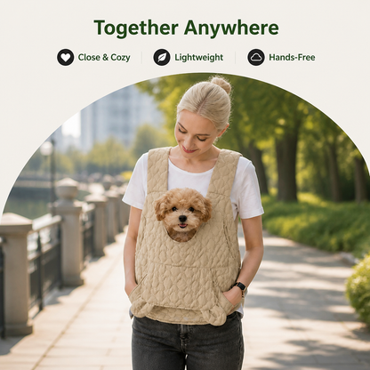 Ortekor Waterproof & Windproof Hands-Free Pet Carrier (Front Chest Backpack)
