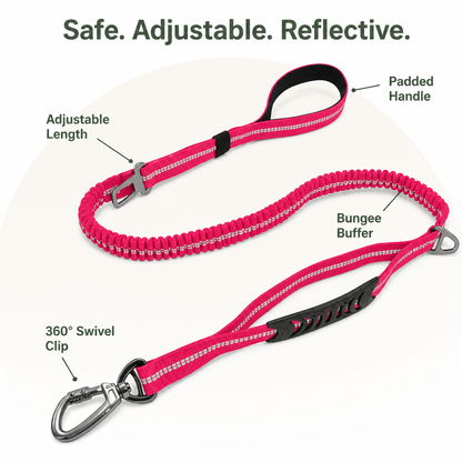 Ortekor Adjustable Durable Nylon Dog Leash (Quick-Release)