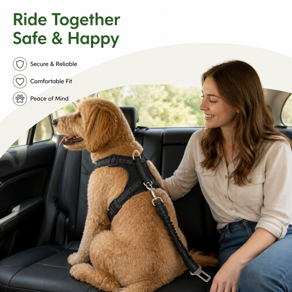 Ortekor Breathable Mesh & Elastic Tether Dog Car Harness