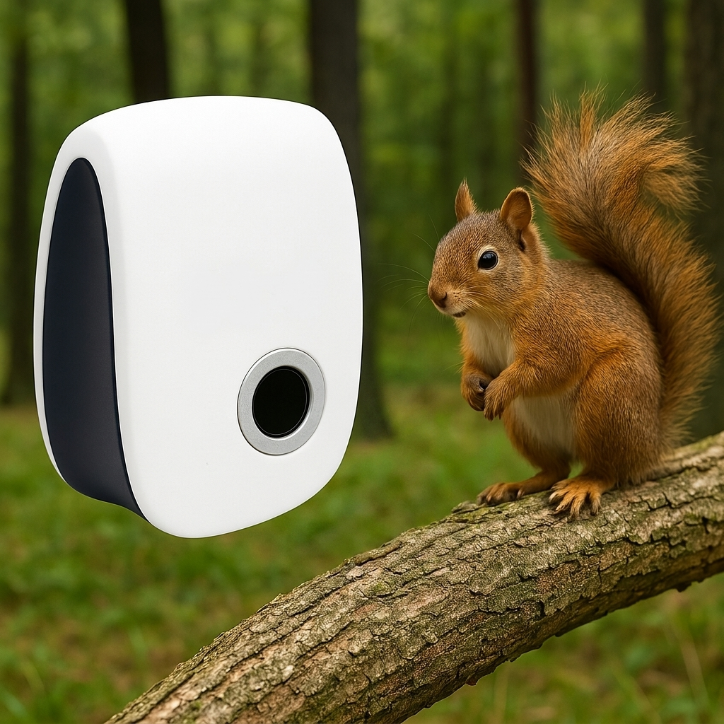 Electronic Ultrasonic Device for Deterring Squirrels in Outdoor Spaces