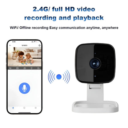 HomeGuard | Caméra de sécurité intérieure WiFi avec vidéo HD 1080P | Détection par IA pour une surveillance sécurisée