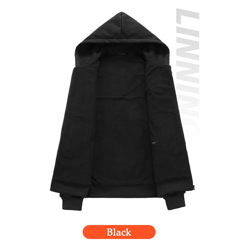 Electric Heated Hoodie with 17 Heating Zones & Dual Temperature Controls for Winter Warmth