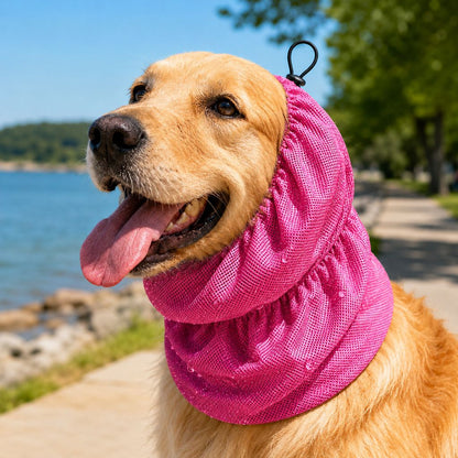 Ortekor Water-Activated Dog Cooling Snood for Summer Walks - Lightweight Neck & Ear Cooler for Hot Weather, Beach Days & Long-Fur Dogs