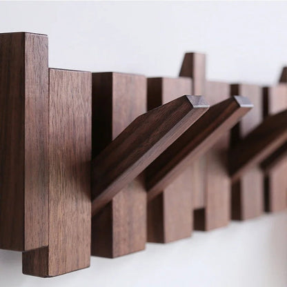 Piano Key Wall Coat Rack with Multiple Hooks – Solid Wood Musical Design for Entryway, Hallway & Bedroom | Space-Saving Hanger