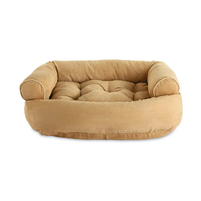 Orthopedic Dog Sofa Bed with Extra Cushioning for Joint Support & Anxiety Relief | Raised Bolster Pet Couch for Small Medium Large Dogs