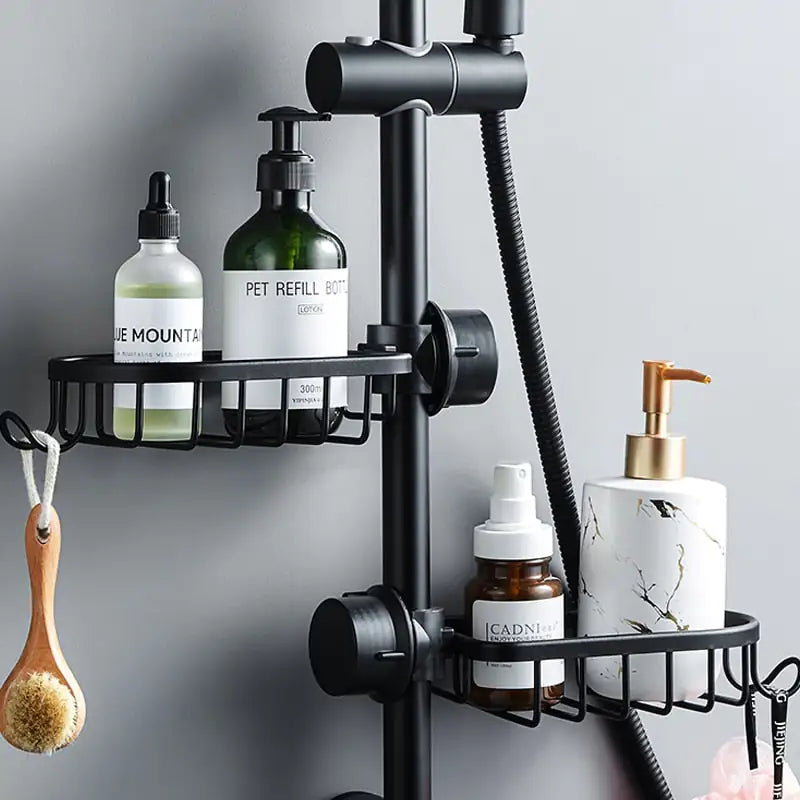 Shower Caddy Organizer for Showerhead – Stainless Steel Hanging Basket with Drainage Grid for Soap, Shampoo & Bath Essentials