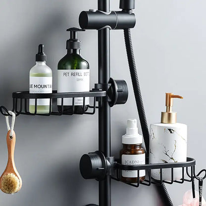 Shower Caddy Organizer for Showerhead – Stainless Steel Hanging Basket with Drainage Grid for Soap, Shampoo & Bath Essentials