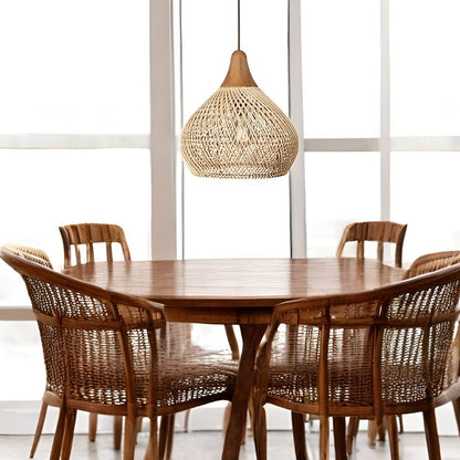 Woven Wicker Ceiling Light 20 in Natural Fiber Shade for Kitchen Island Dining Room Overhead Boho Farmhouse Organic Texture Rope Hanging Fix