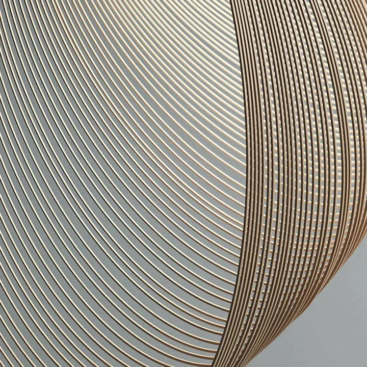 Curved Wood Ceiling Light Fixture 16-Inch Walnut Veneer Drop Lamp for Dining Room Kitchen Island Bedroom Office Scandinavian Minimalist Orga