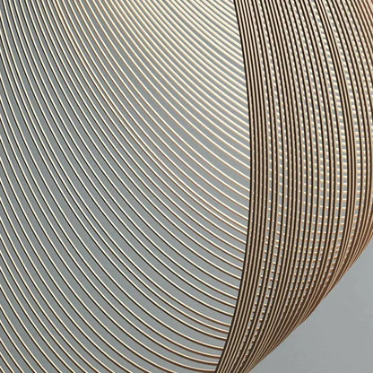 Curved Wood Ceiling Light Fixture 16-Inch Walnut Veneer Drop Lamp for Dining Room Kitchen Island Bedroom Office Scandinavian Minimalist Orga