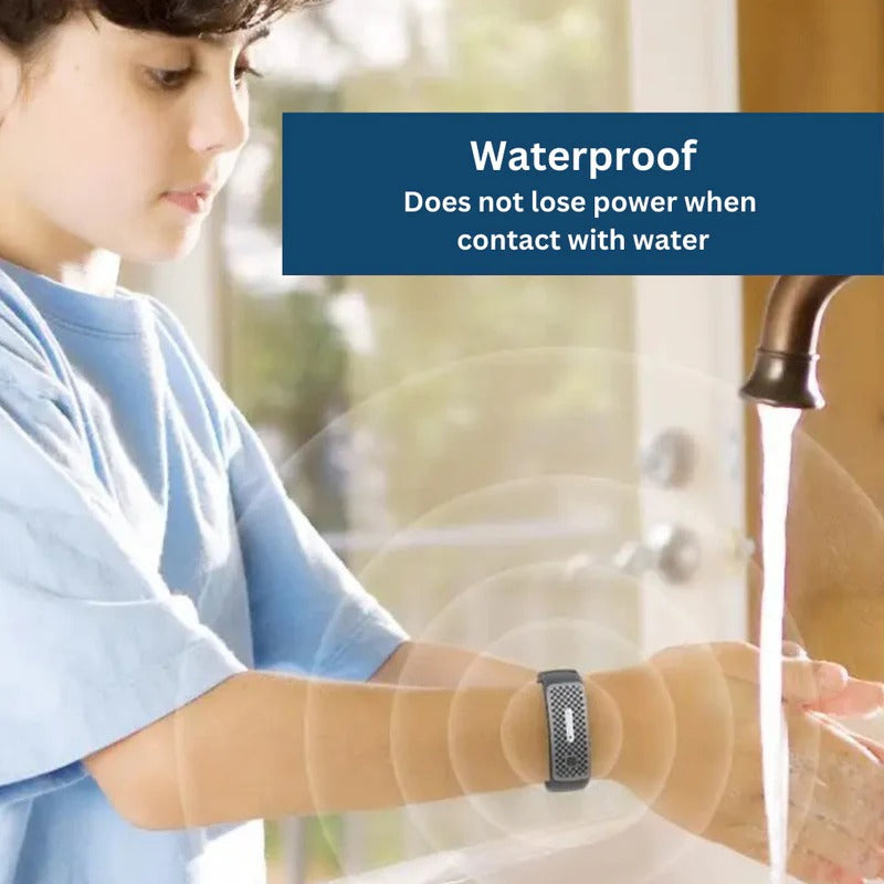 Ultrasonic Insect Repellent Wristband – Rechargeable Bug Deterrent Band for Outdoor Activities, Travel & Camping