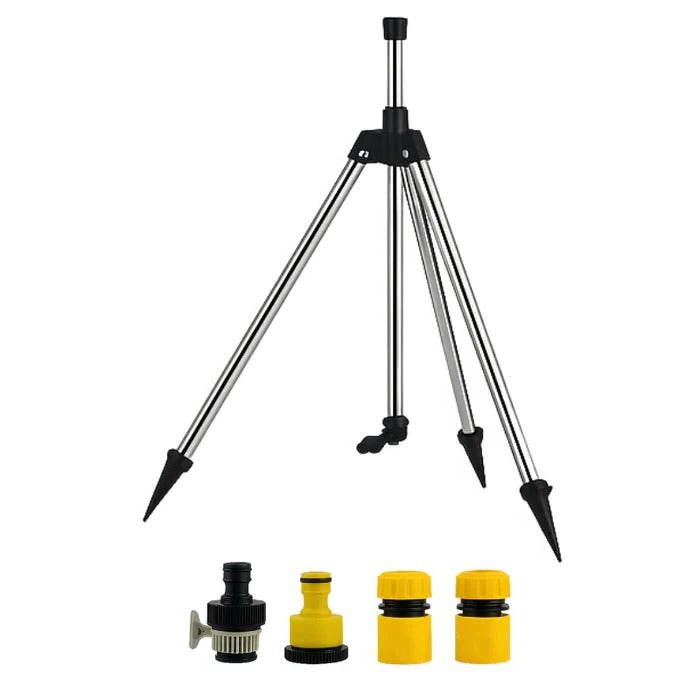 360-Degree Tripod Lawn Sprinkler with Adjustable Height – High-Pressure Rotating Garden Irrigation System for Large Yards & Small Gardens