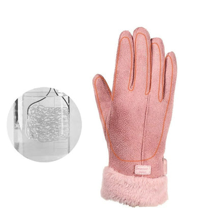 Insulated Windproof Gloves with Smart Fingertips for Women | Touch-Compatible Hand Warmers for Cold Weather Commutes Outdoor Activities Dail