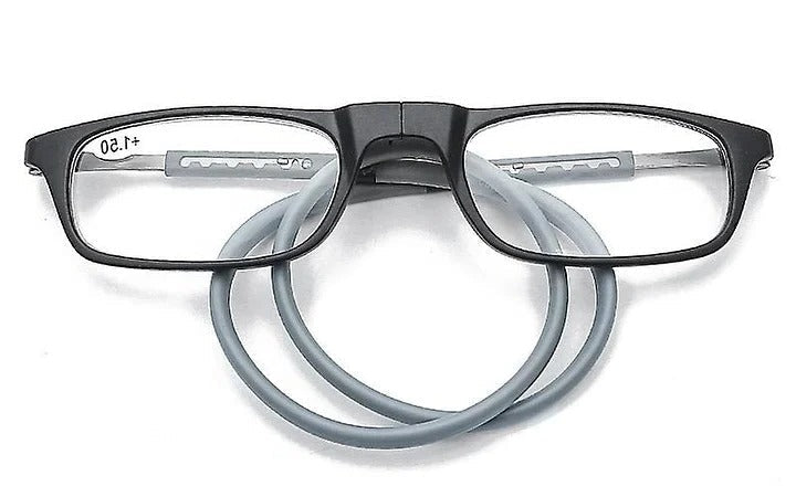 Magnetic Reading Glasses for Men and Women, Hanging Reading Glasses with Neck Design, Lightweight Full Frame Readers