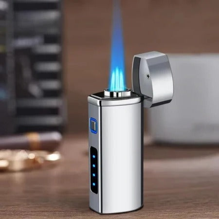 Briquet rechargeable | Technologie à triple flamme jet avec activation tactile | Compact et durable pour un allumage fiable