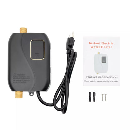 Chauffe-eau électrique instantané, chauffe-eau à eau chaude instantanée avec écran LED, chauffe-eau compact pour sous évier