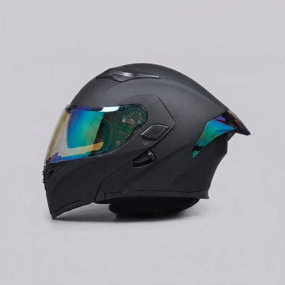 Modular Motorcycle Helmet | Iridescent Visor & EPS Support for Comfort and Safety