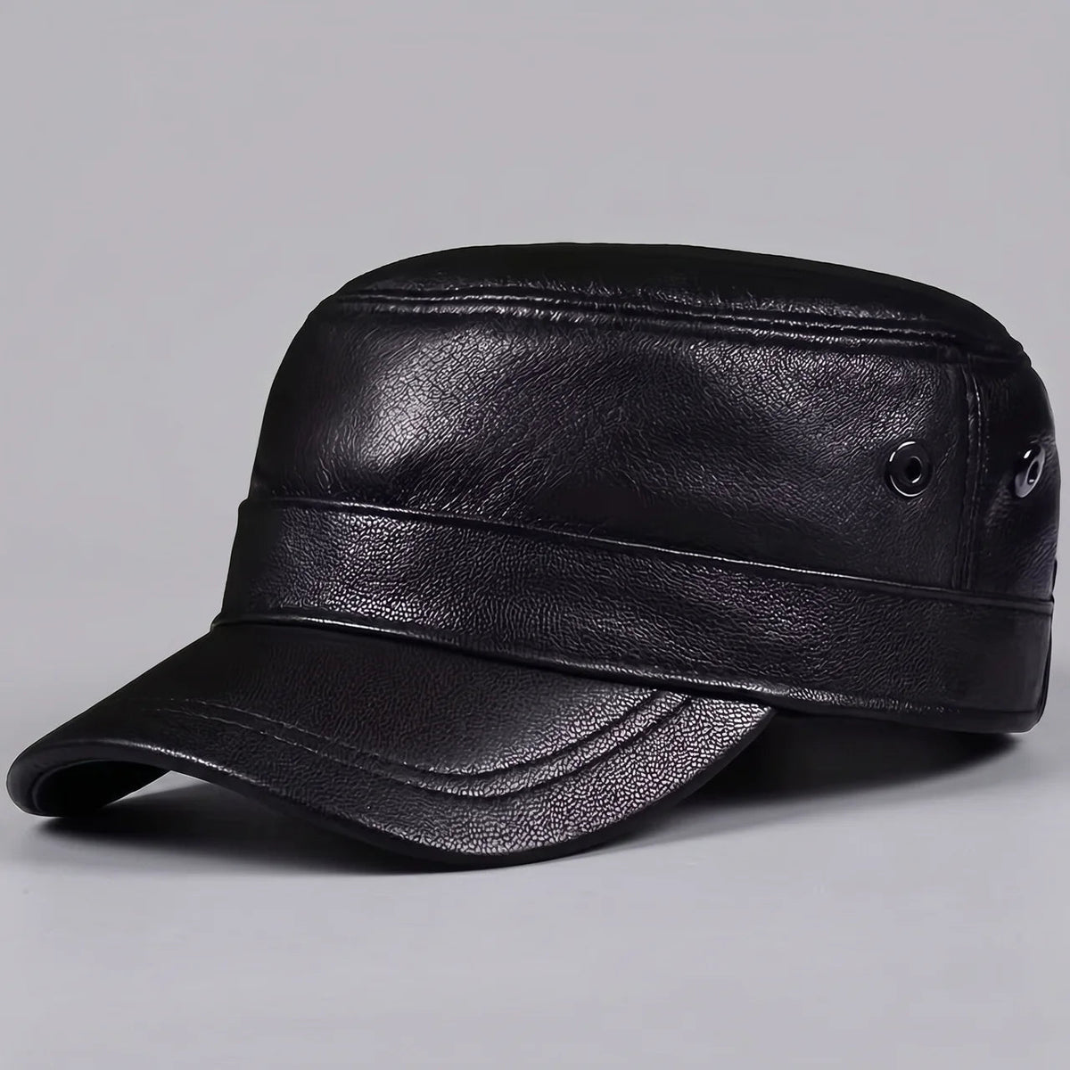 Sheepskin Cadet Cap | Structured Design with Short Brim | Stylish Headwear for Riders