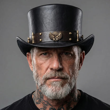 Cavalier Western | Chapeau de cowboy à calotte haute structurée | Style audacieux pour des aventures en plein air en toute confiance