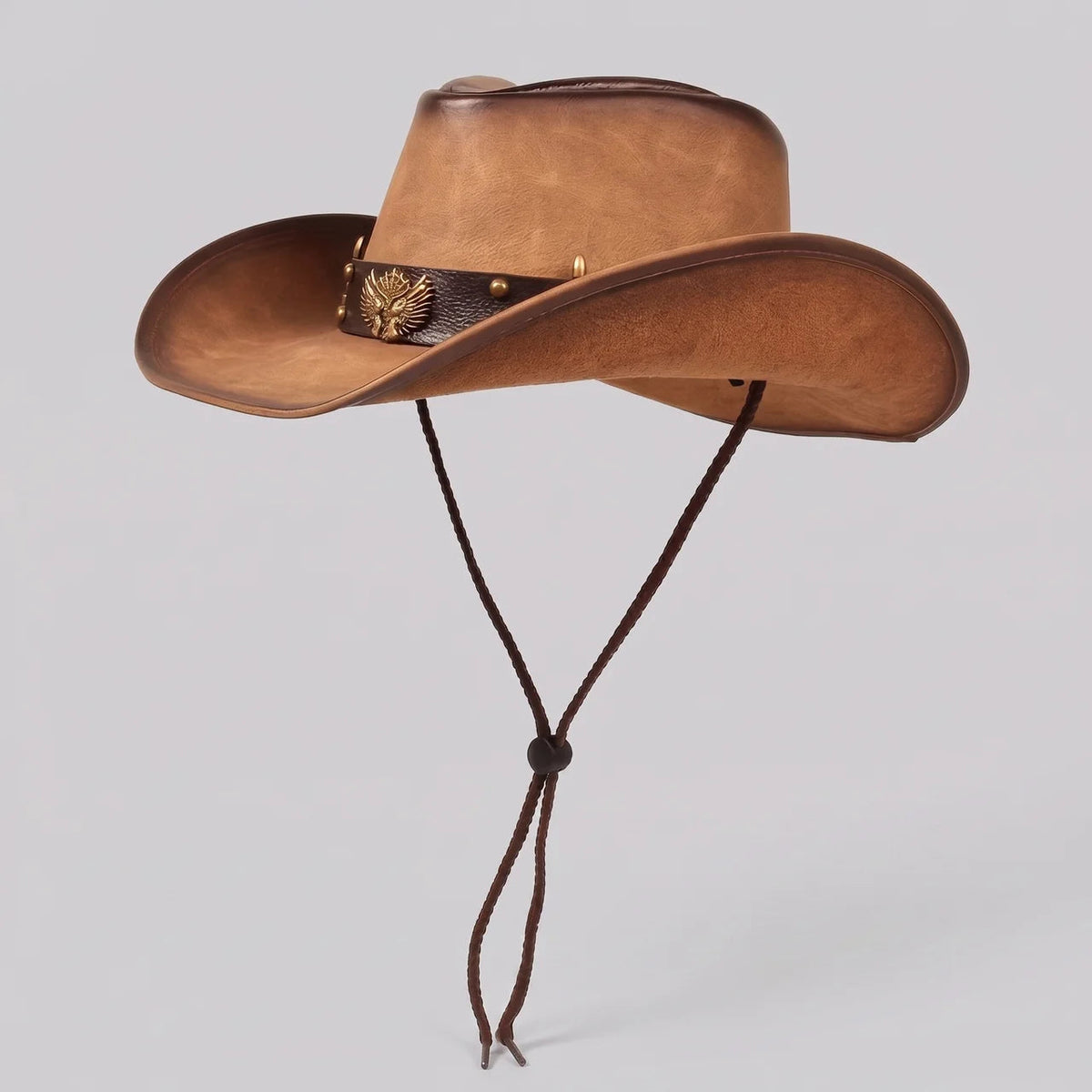 Collection Western | Chapeau de cowboy noir à larges bords et détails vintage | Style robuste pour les aventures en plein air