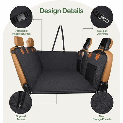 Ortekor Waterproof & Scratch-Proof Hammock Car Seat Cover (Removable)
