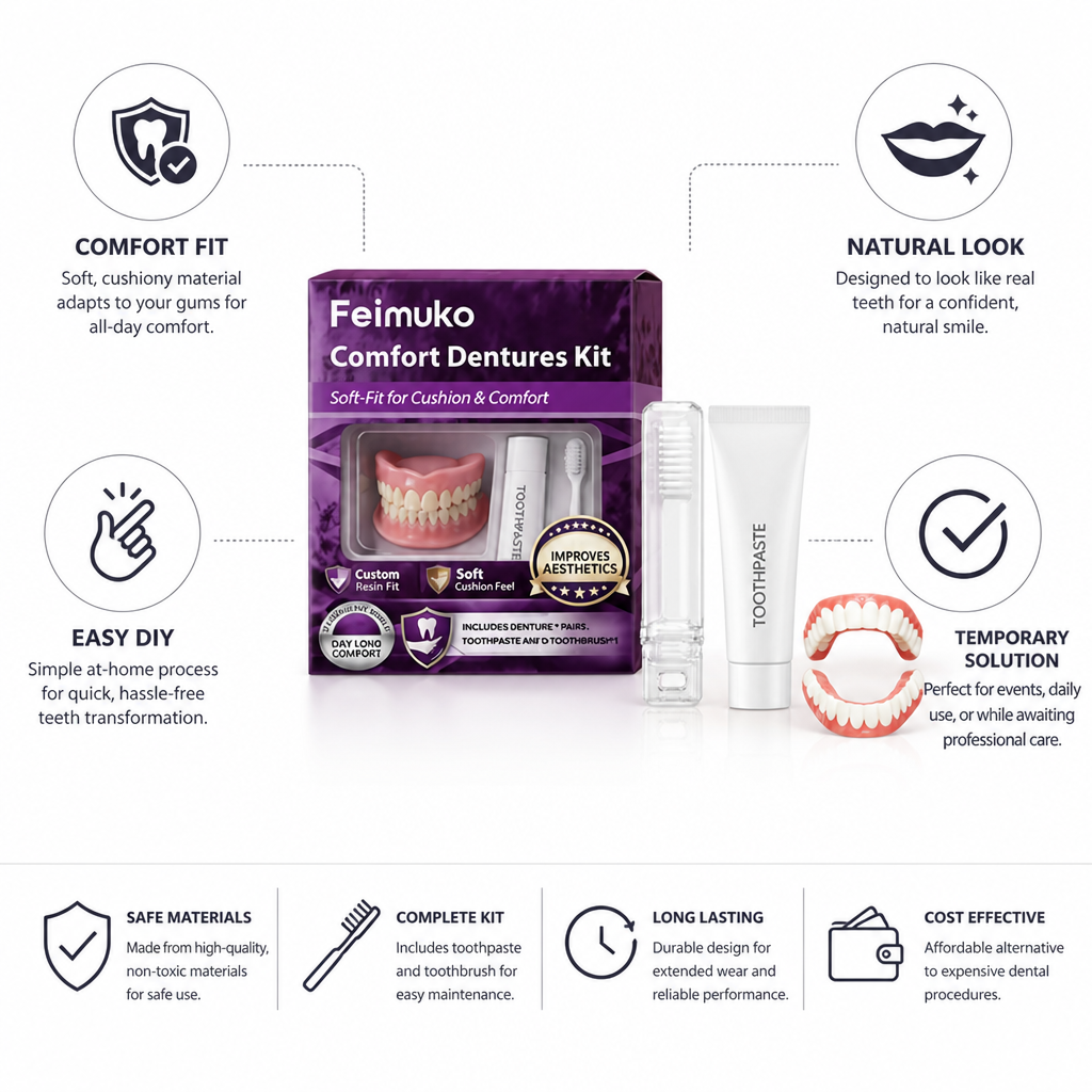 Custom-Moldable Comfort-Fit Snap-On Veneers Kit