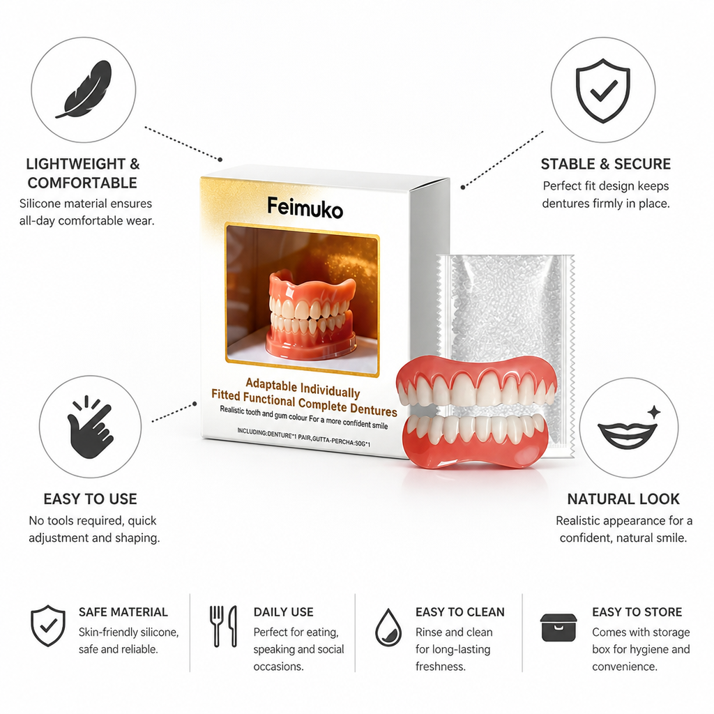 Heat-Moldable Silicone Denture Adhesive Kit