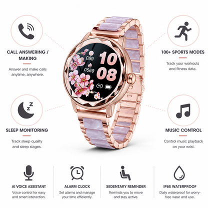 AI Voice & Call-Enabled Smartwatch (100+ Sports Modes)