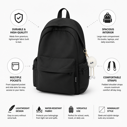 Sac à dos scolaire léger et résistant (bretelles rembourrées)