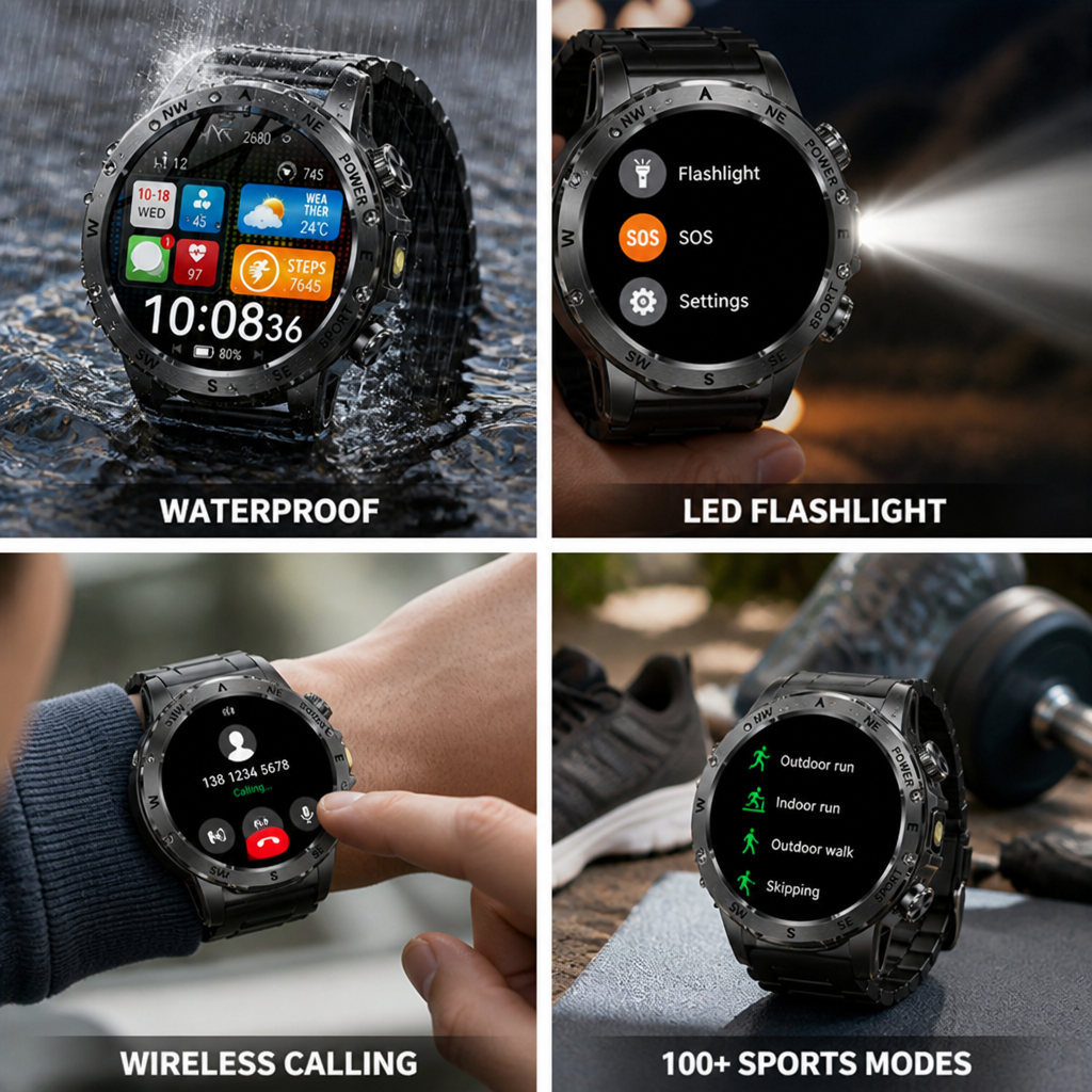 1.53-Inch HD Bluetooth Calling Swimproof Smartwatch