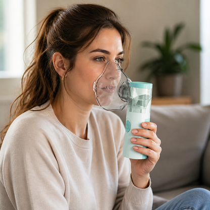 Portable Handheld Adjustable Nebulizer (Dual Mouthpieces)