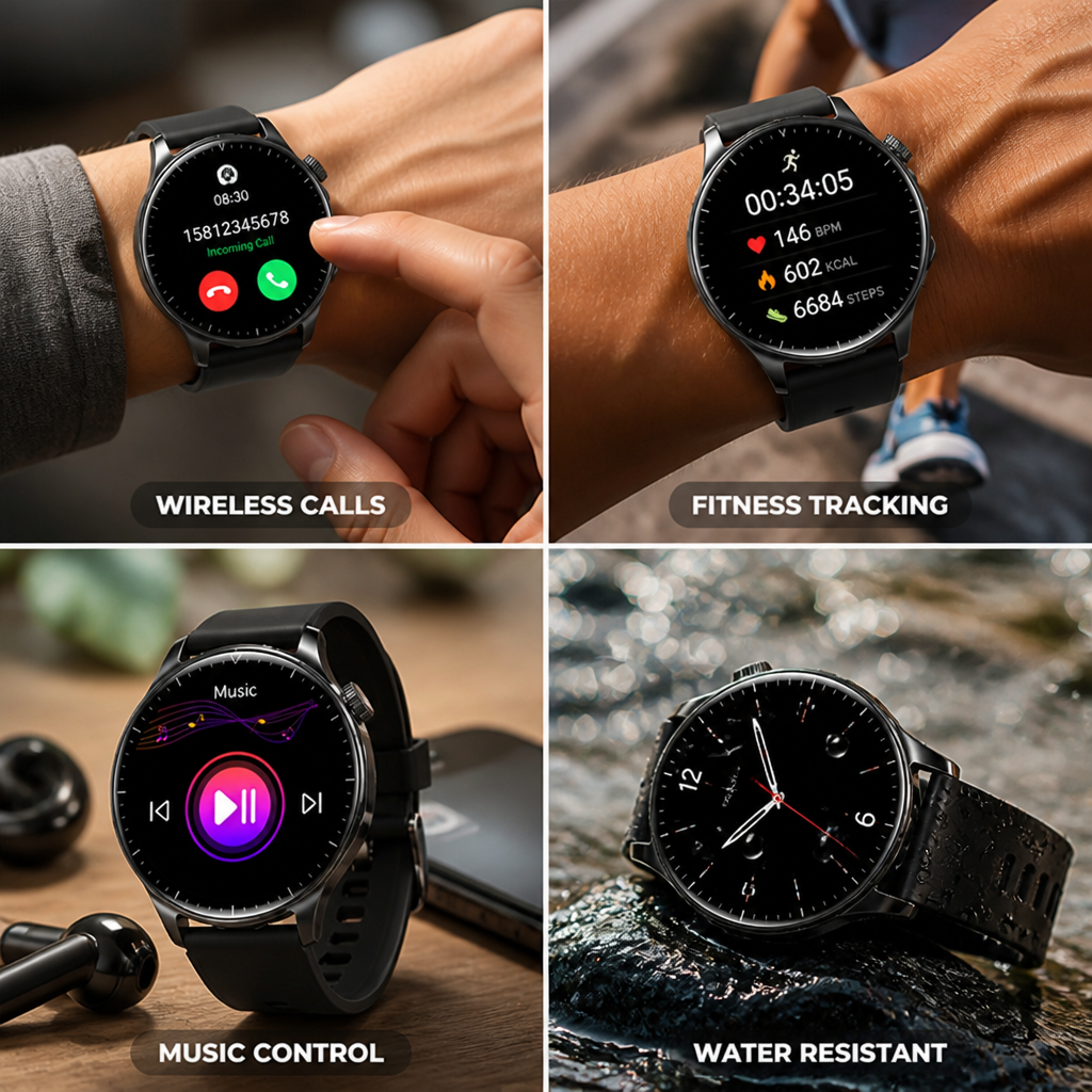 AMOLED HD Bluetooth Call Multi-Sport Smart Watch