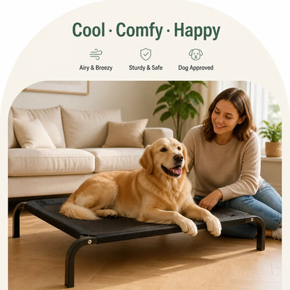Ortekor Elevated & Foldable Canopy Dog Bed