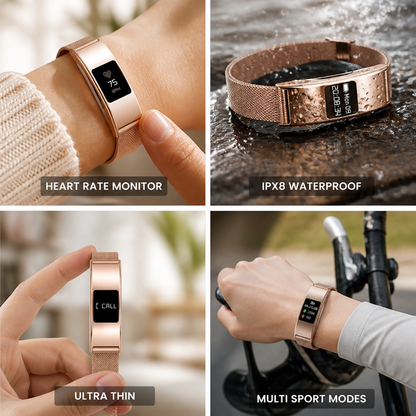 Ultra-Thin IPX8 Waterproof Fitness Tracking Smartwatch