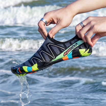 Quick-Dry Water Shoes for Swimming, Beach & Water Sports | Lightweight Aqua Socks with Drainage Holes & Anti-Slip Sole | Barefoot Wet