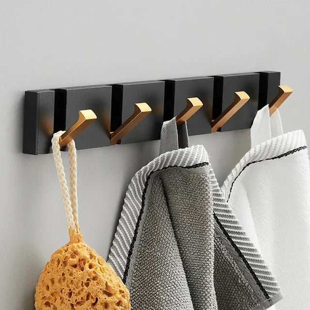 Space-Saving Folding Wall Hook | Stainless Steel Heavy Duty Coat Hook for Bathroom Towels, Bedroom Closet & Entryway | Modern Minimalist