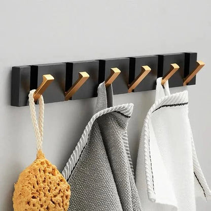 Flip-Up Aluminum Organizer Hanger for Entryway Bedroom Kitchen Closet Multi-Position Retractable Rack Mount System for Garments Linens Acces