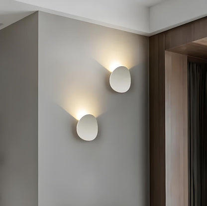 Round Metal Sconce 4-Pack Warm LED Indirect Glow Black Finish for Hallway Bedroom Living Room Contemporary Home Accent Lighting Minimalist M