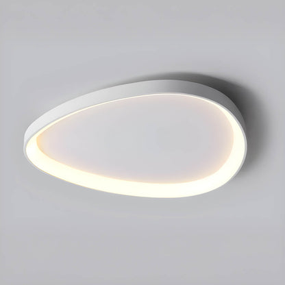 LED Flush Mount Light Fixture 35 in Iron Wave Design Dimmable for Bedroom Living Room Dining Hall Black White Modern Semi-Flush Ceiling Ligh