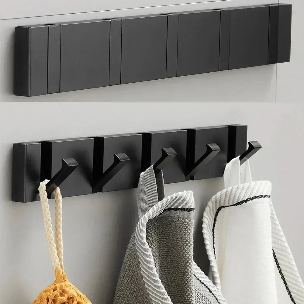 Patère murale élégante et peu encombrante au design pliable