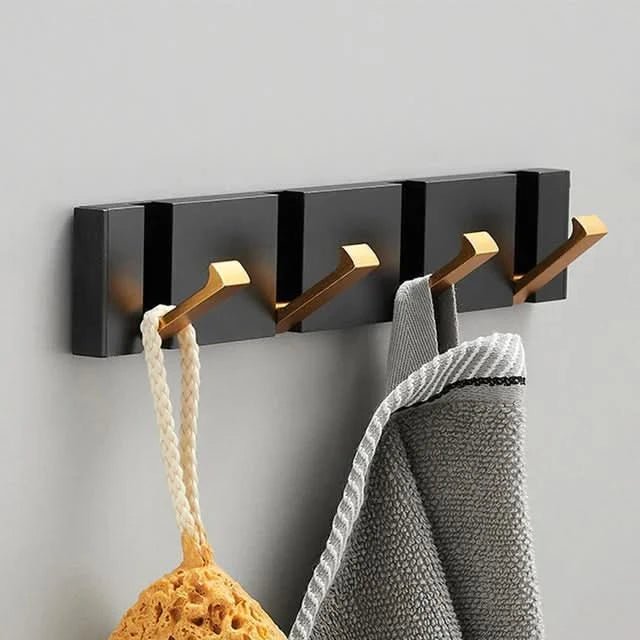 Flip-Up Aluminum Organizer Hanger for Entryway Bedroom Kitchen Closet Multi-Position Retractable Rack Mount System for Garments Linens Acces