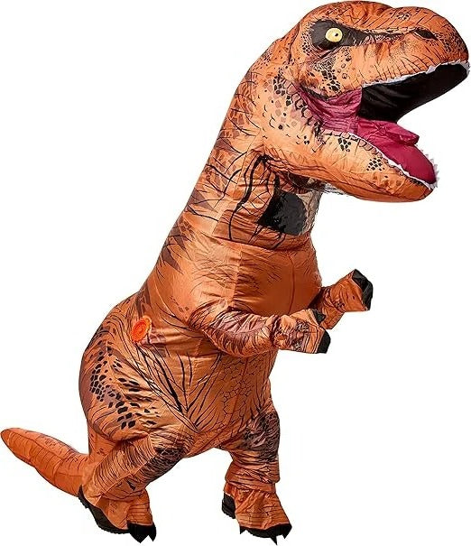 Déguisement d'Halloween pour adultes, costume gonflable avec ventilateur intégré, déguisement de dinosaure T-Rex à gonfler pour les fêtes
