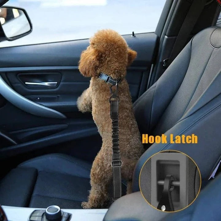 Harnais de voiture sécurisé pour animaux de compagnie avec sangle rembourrée et amortisseur