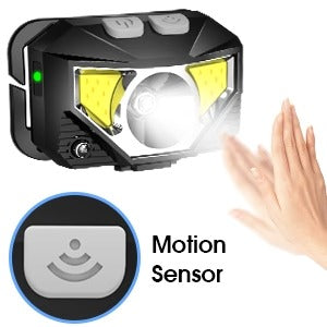 Projecteurs à LED lumineux avec capteur de mouvement, lot de 2